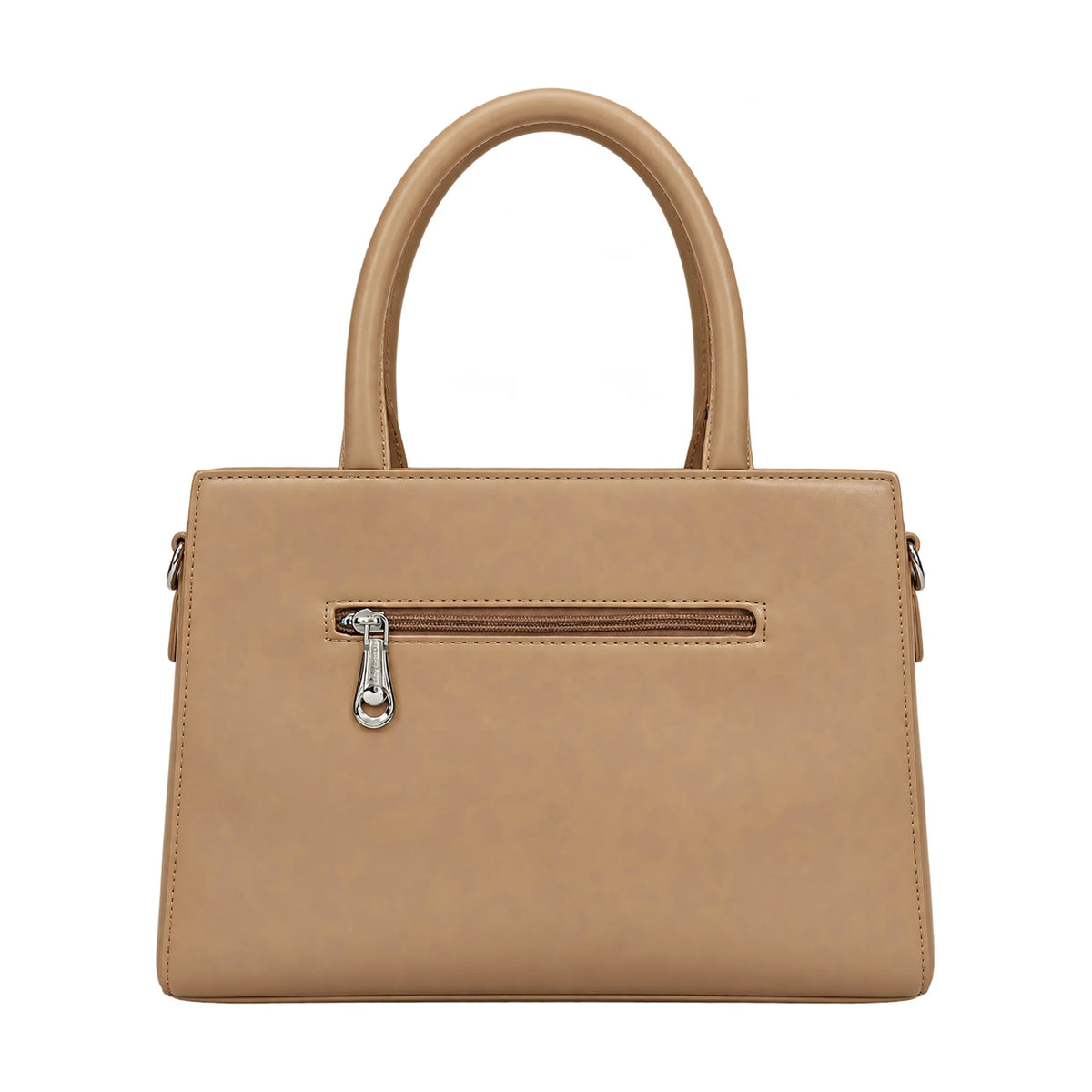 Envelope Flap tan handbag – Vice Versa, back view