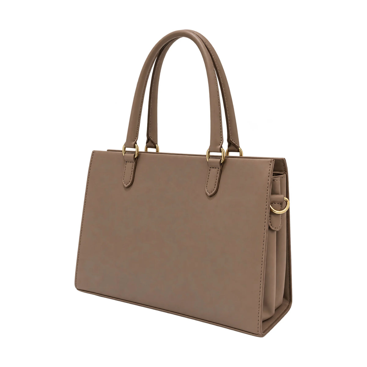 Textured Panel brown tote bag – Vice Versa, back view