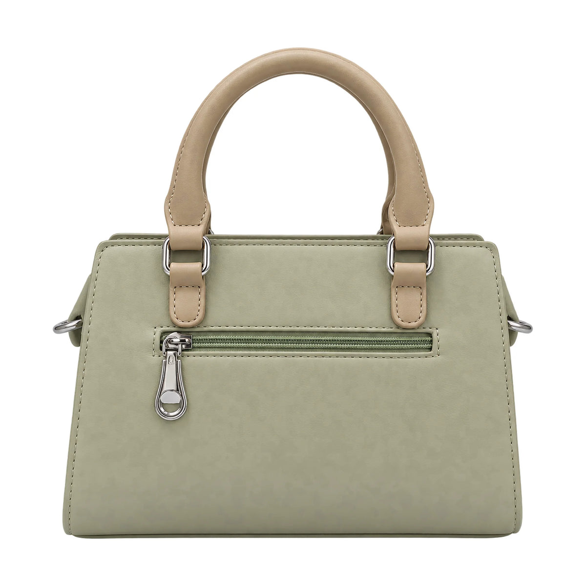 Zeenique sage green shoulder bag – Vice Versa, back view