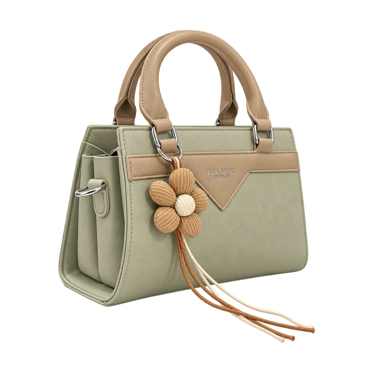 Zeenique sage green shoulder bag – Vice Versa, side view